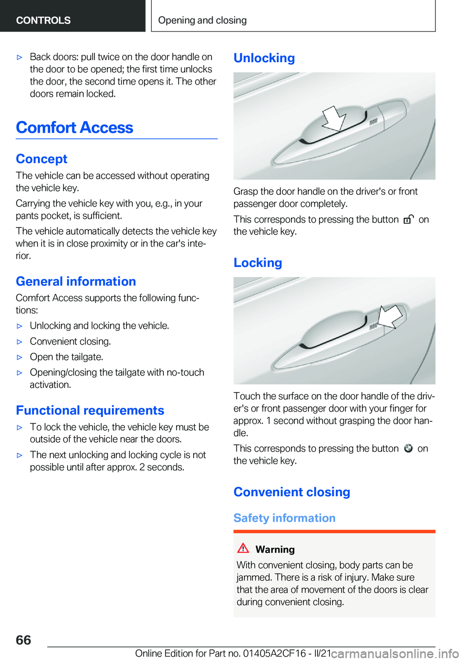 BMW X2 2022 Repair Manual 'x�B�a�c�k��d�o�o�r�s�:��p�u�l�l��t�w�i�c�e��o�n��t�h�e��d�o�o�r��h�a�n�d�l�e��o�n
�t�h�e��d�o�o�r��t�o��b�e��o�p�e�n�e�d�;��t�h�e��f�i�r�s�t��t�i�m�e��u�n�l�o�c�k�s �t�h�e��d�o�o