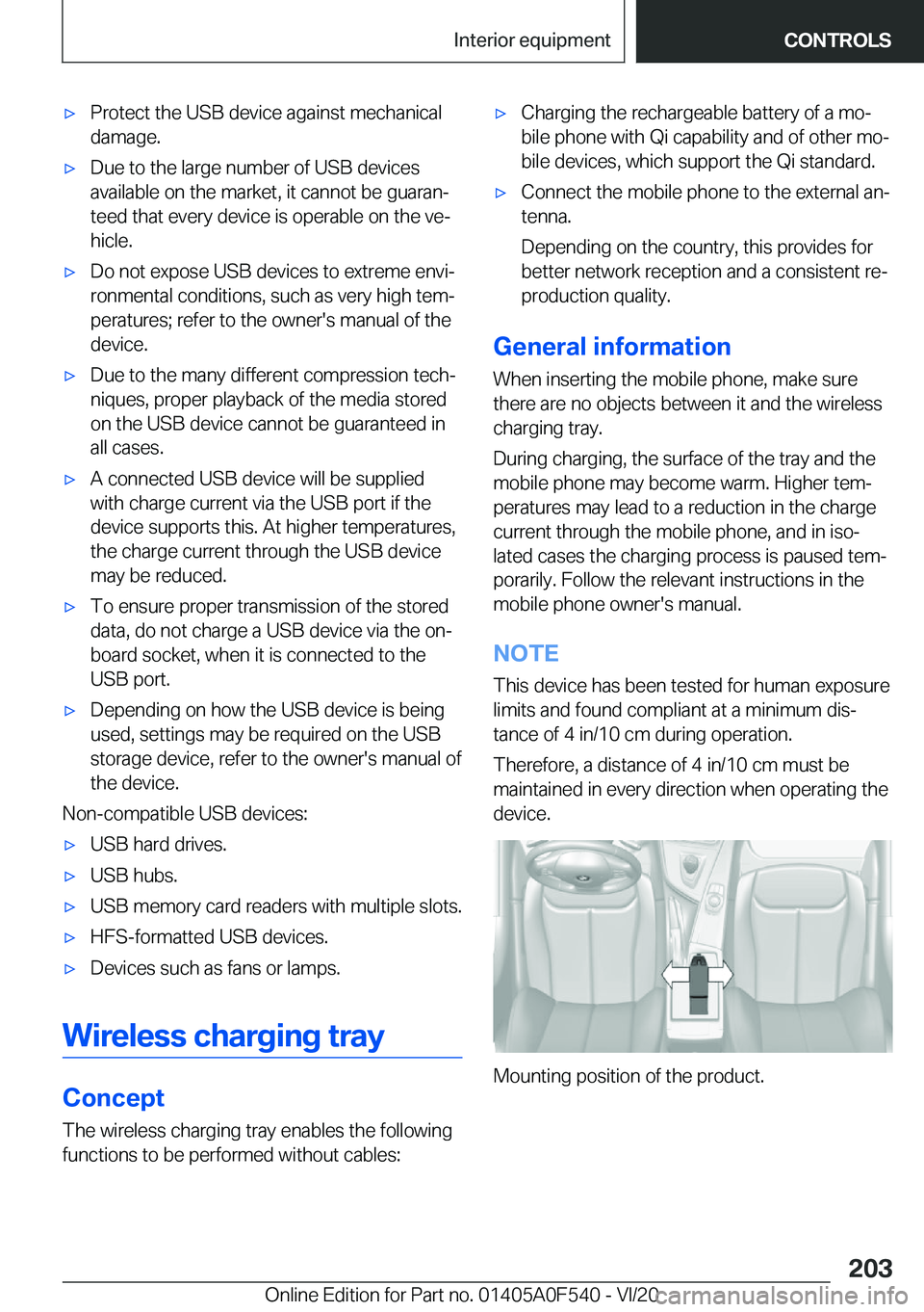 BMW X2 2021  Owners Manual 'x�P�r�o�t�e�c�t��t�h�e��U�S�B��d�e�v�i�c�e��a�g�a�i�n�s�t��m�e�c�h�a�n�i�c�a�l�d�a�m�a�g�e�.'x�D�u�e��t�o��t�h�e��l�a�r�g�e��n�u�m�b�e�r��o�f��U�S�B��d�e�v�i�c�e�s
�a�v�a�i�l�a�b�