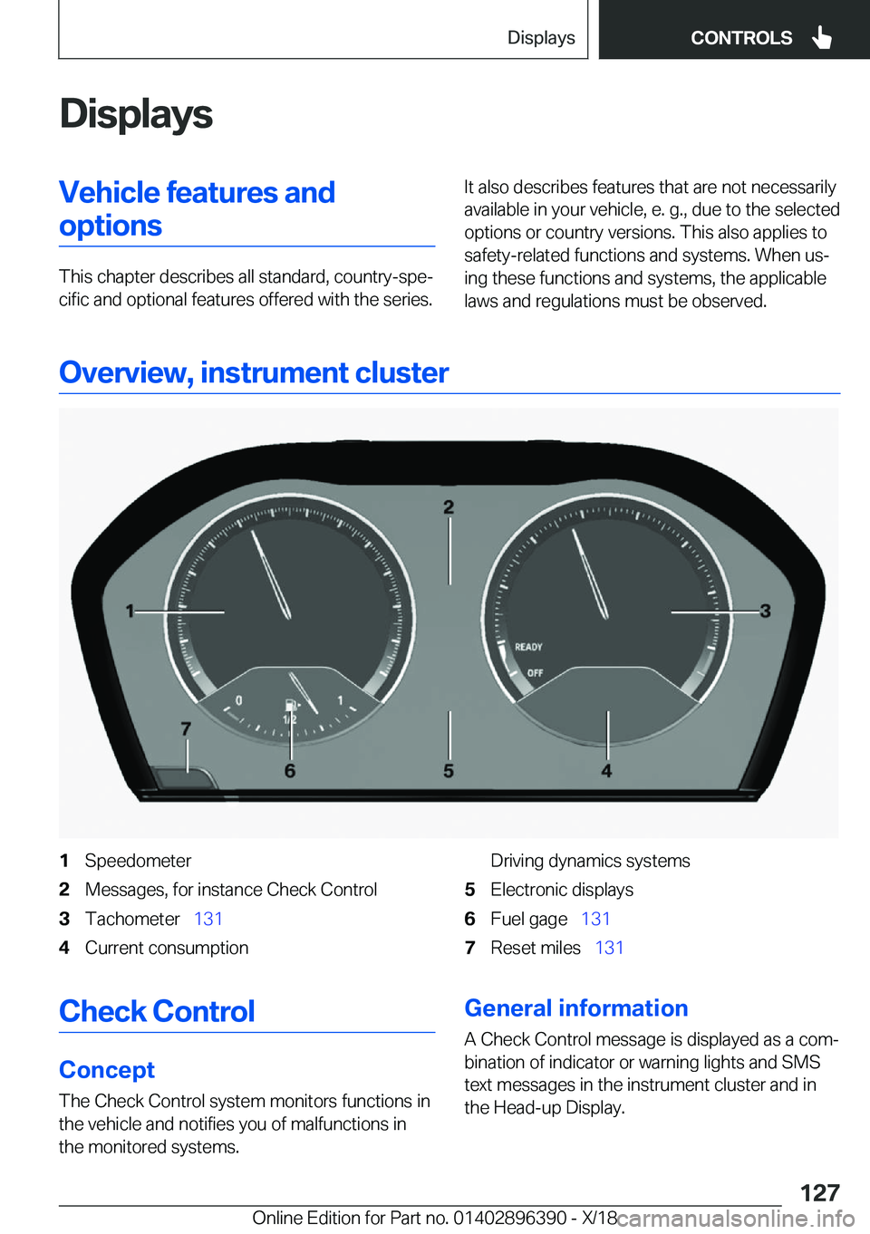 BMW X2 2019  Owners Manual �D�i�s�p�l�a�y�s�V�e�h�i�c�l�e��f�e�a�t�u�r�e�s��a�n�d�o�p�t�i�o�n�s
�T�h�i�s��c�h�a�p�t�e�r��d�e�s�c�r�i�b�e�s��a�l�l��s�t�a�n�d�a�r�d�,��c�o�u�n�t�r�y�-�s�p�ej�c�i�f�i�c��a�n�d��o�p�t�i�o�
