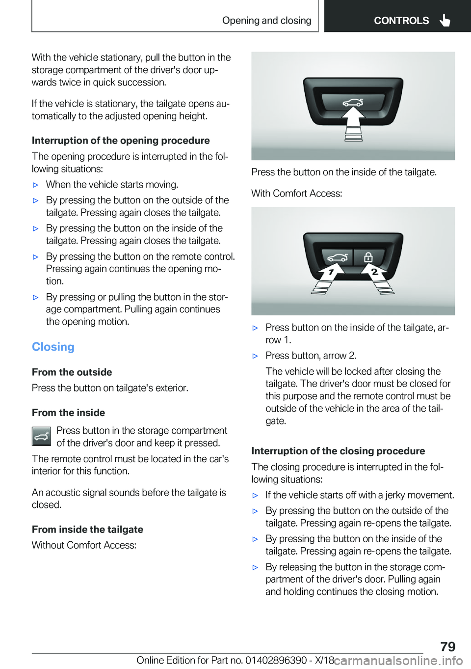BMW X2 2019 Manual PDF �W�i�t�h��t�h�e��v�e�h�i�c�l�e��s�t�a�t�i�o�n�a�r�y�,��p�u�l�l��t�h�e��b�u�t�t�o�n��i�n��t�h�e�s�t�o�r�a�g�e��c�o�m�p�a�r�t�m�e�n�t��o�f��t�h�e��d�r�i�v�e�r�'�s��d�o�o�r��u�pj
�w�a�
