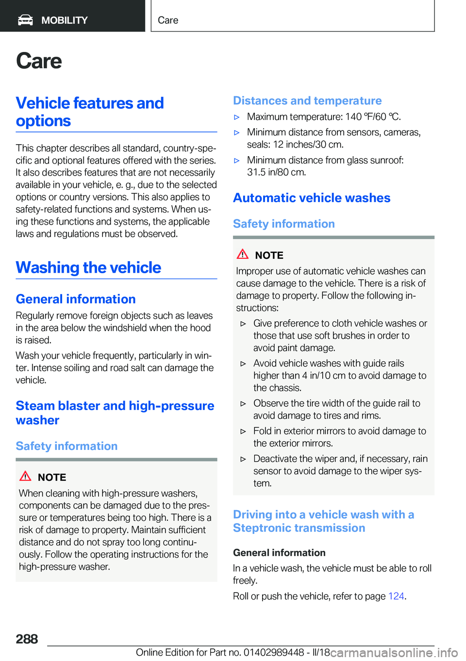 BMW X2 2018  Owners Manual �C�a�r�e�V�e�h�i�c�l�e��f�e�a�t�u�r�e�s��a�n�d�o�p�t�i�o�n�s
�T�h�i�s� �c�h�a�p�t�e�r� �d�e�s�c�r�i�b�e�s� �a�l�l� �s�t�a�n�d�a�r�d�,� �c�o�u�n�t�r�y�-�s�p�ej�c�i�f�i�c� �a�n�d� �o�p�t�i�o�n�a�l� �