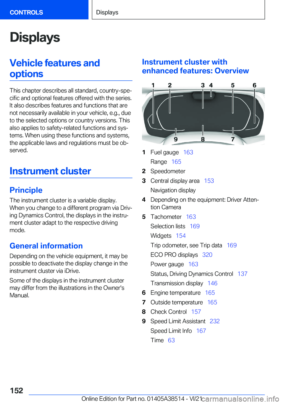 BMW X3 2022  Owners Manual �D�i�s�p�l�a�y�s�V�e�h�i�c�l�e��f�e�a�t�u�r�e�s��a�n�d�o�p�t�i�o�n�s
�T�h�i�s��c�h�a�p�t�e�r��d�e�s�c�r�i�b�e�s��a�l�l��s�t�a�n�d�a�r�d�,��c�o�u�n�t�r�y�-�s�p�e#j�c�i�f�i�c��a�n�d��o�p�t�i�o�