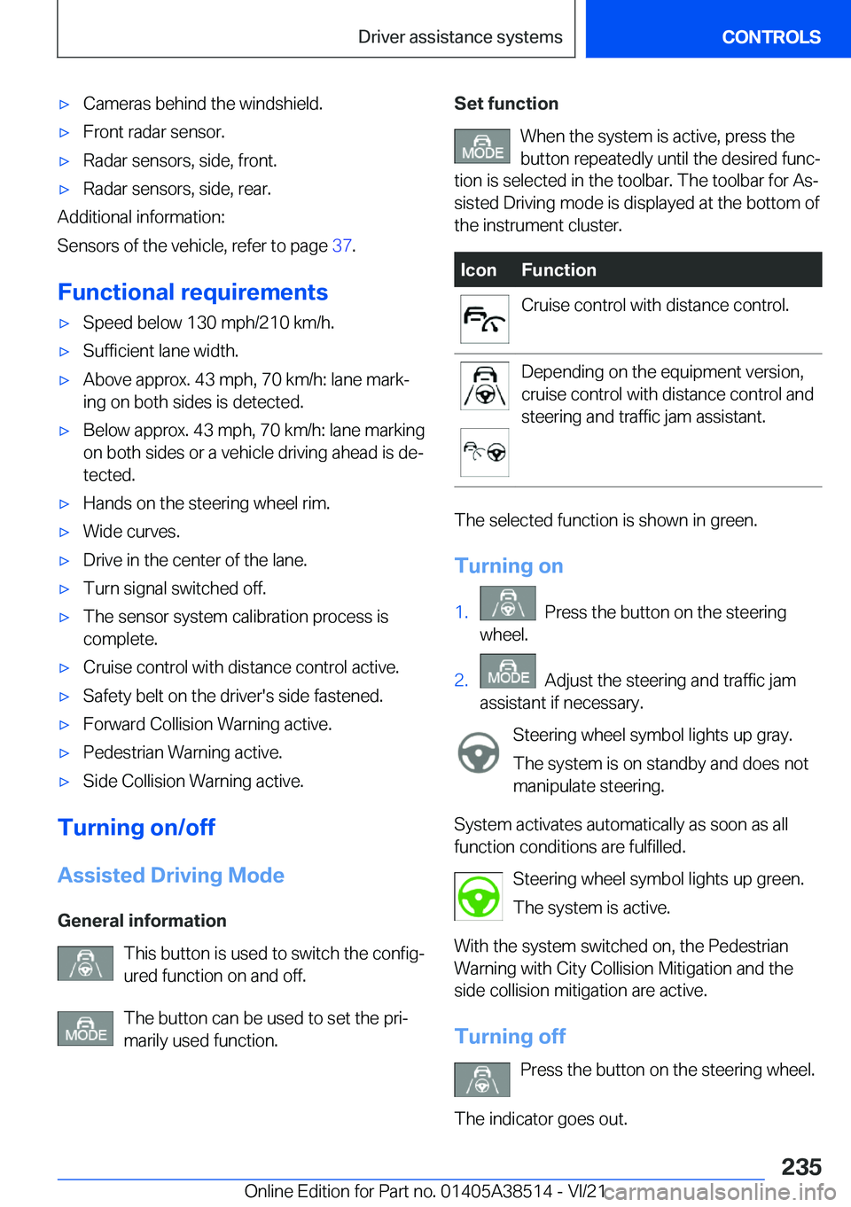 BMW X3 2022  Owners Manual 'x�C�a�m�e�r�a�s��b�e�h�i�n�d��t�h�e��w�i�n�d�s�h�i�e�l�d�.'x�F�r�o�n�t��r�a�d�a�r��s�e�n�s�o�r�.'x�R�a�d�a�r��s�e�n�s�o�r�s�,��s�i�d�e�,��f�r�o�n�t�.'x�R�a�d�a�r��s�e�n�s�o�r