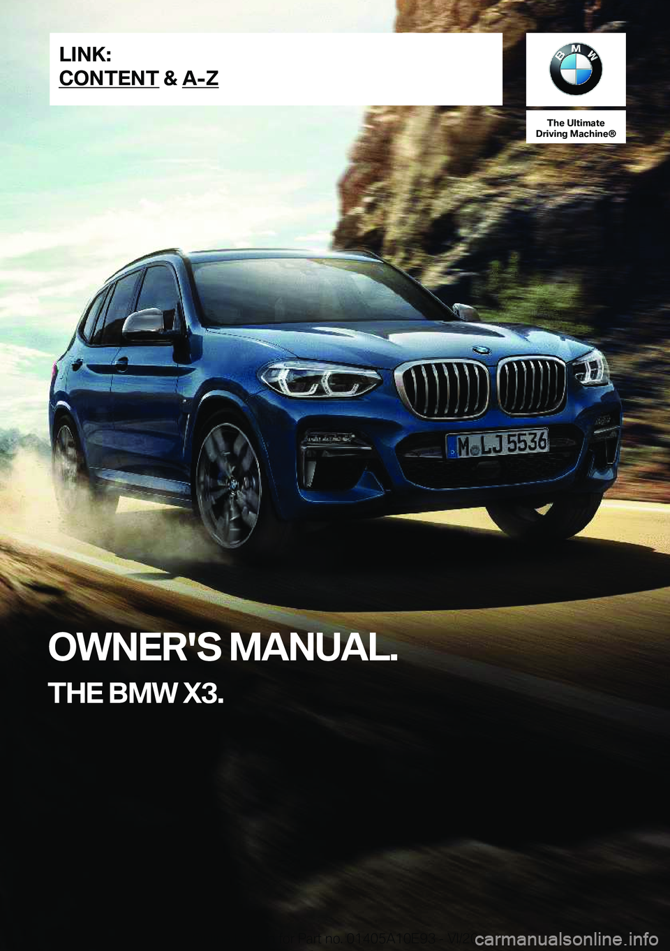 BMW X3 2021  Owners Manual 
