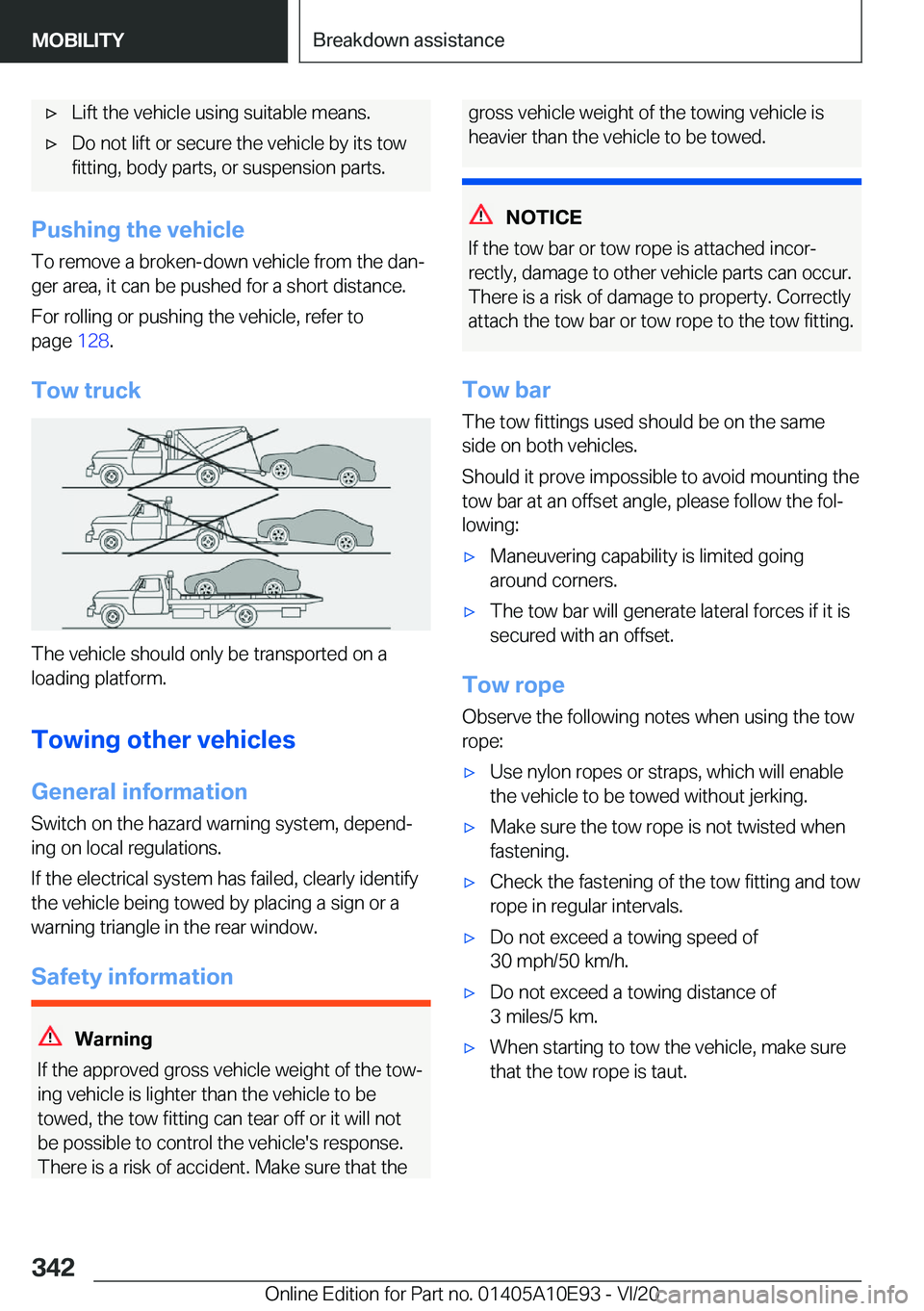 BMW X3 2021  Owners Manual 'x�L�i�f�t��t�h�e��v�e�h�i�c�l�e��u�s�i�n�g��s�u�i�t�a�b�l�e��m�e�a�n�s�.'x�D�o��n�o�t��l�i�f�t��o�r��s�e�c�u�r�e��t�h�e��v�e�h�i�c�l�e��b�y��i�t�s��t�o�w�f�i�t�t�i�n�g�,��b�o�d