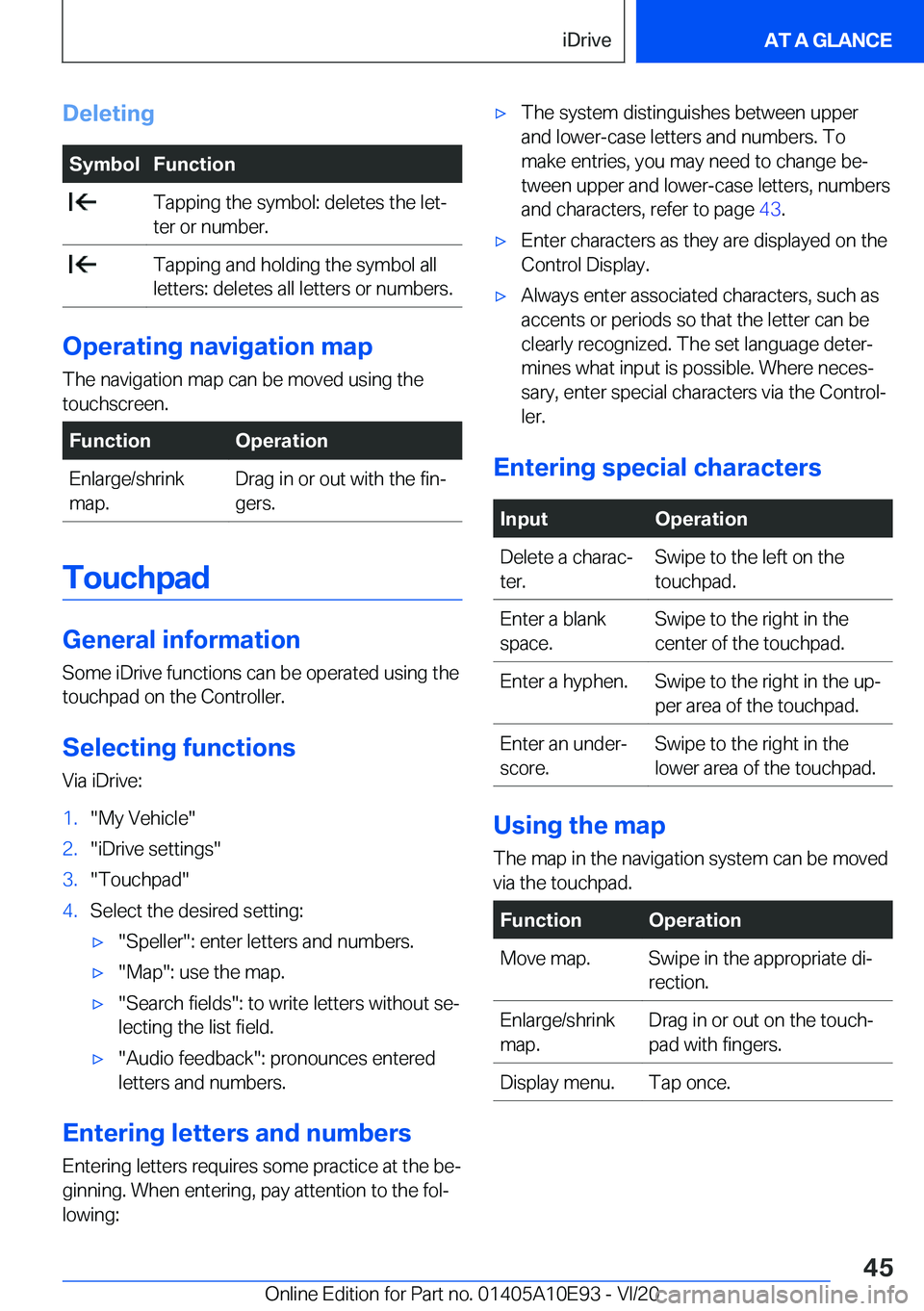 BMW X3 2021 Service Manual �D�e�l�e�t�i�n�g�S�y�m�b�o�l�F�u�n�c�t�i�o�n��T�a�p�p�i�n�g��t�h�e��s�y�m�b�o�l�:��d�e�l�e�t�e�s��t�h�e��l�e�t#j
�t�e�r��o�r��n�u�m�b�e�r�.��T�a�p�p�i�n�g��a�n�d��h�o�l�d�i�n�g��t�h�e��s�