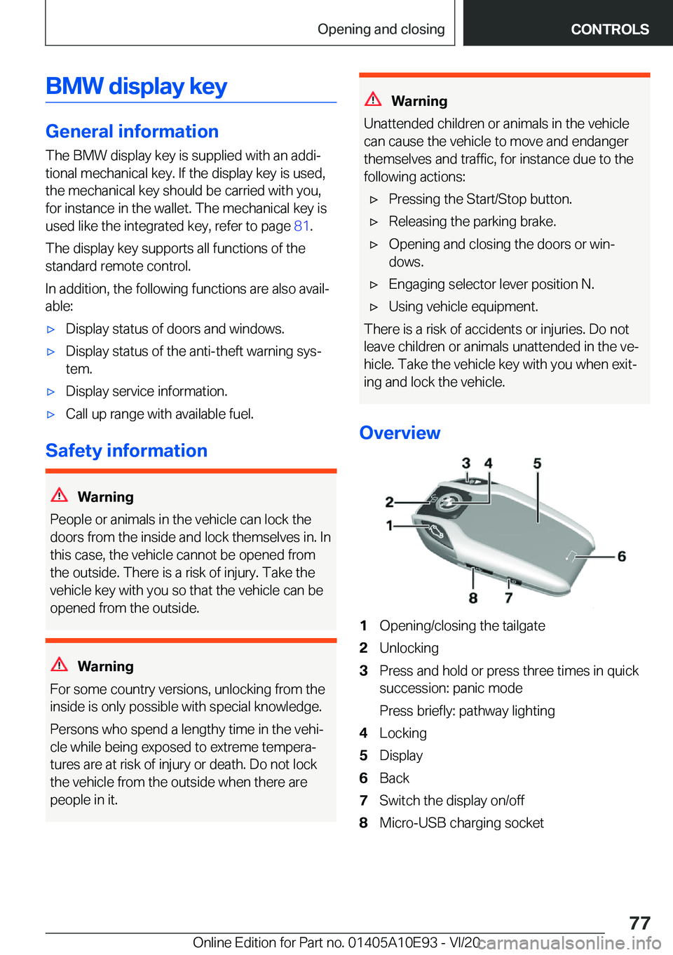 BMW X3 2021 Manual PDF �B�M�W��d�i�s�p�l�a�y��k�e�y
�G�e�n�e�r�a�l��i�n�f�o�r�m�a�t�i�o�n�T�h�e��B�M�W��d�i�s�p�l�a�y��k�e�y��i�s��s�u�p�p�l�i�e�d��w�i�t�h��a�n��a�d�d�i#j�t�i�o�n�a�l��m�e�c�h�a�n�i�c�a�l��k�e�