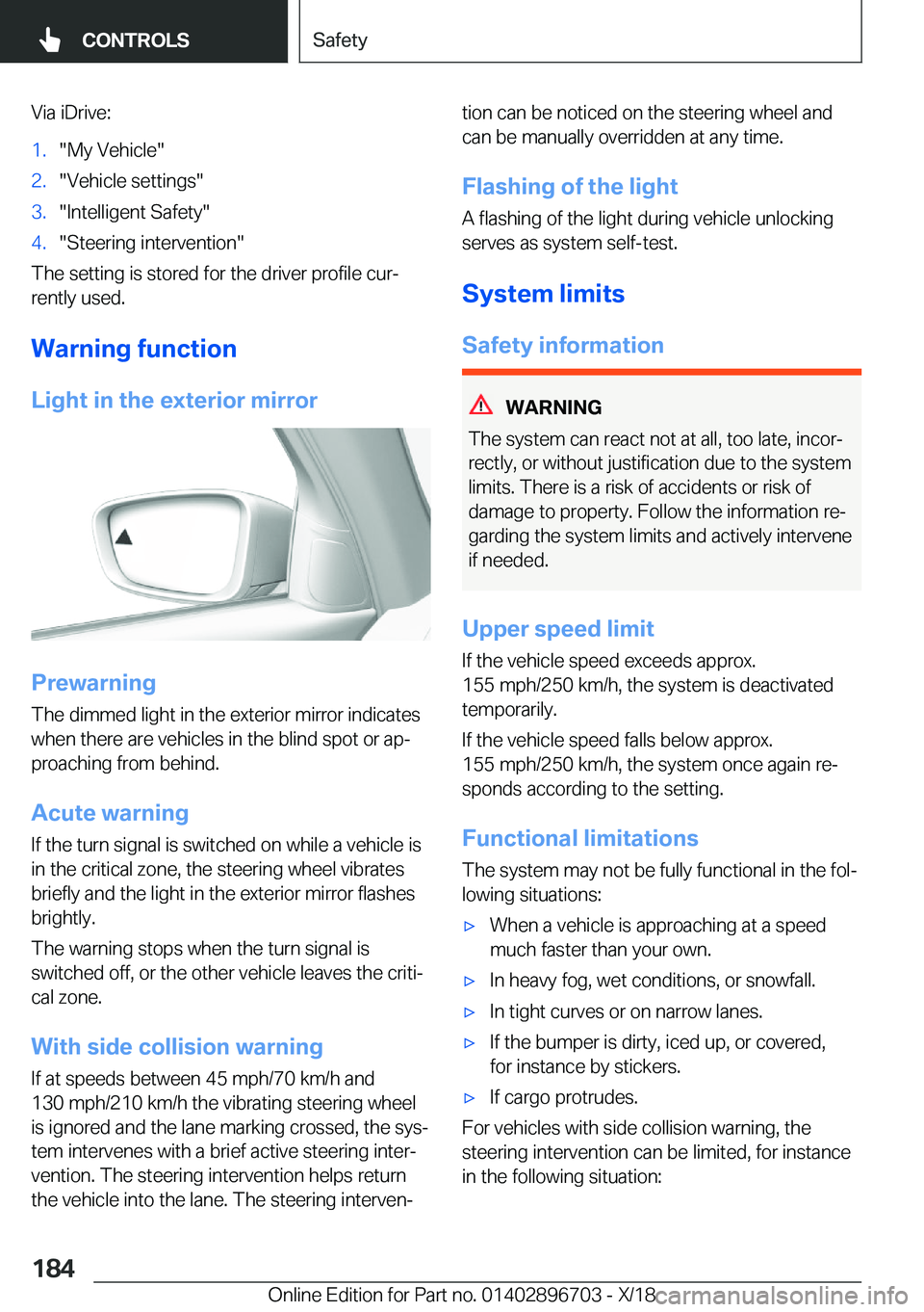 BMW X3 2019  Owners Manual �V�i�a��i�D�r�i�v�e�:�1�.��M�y��V�e�h�i�c�l�e��2�.��V�e�h�i�c�l�e��s�e�t�t�i�n�g�s��3�.��I�n�t�e�l�l�i�g�e�n�t��S�a�f�e�t�y��4�.��S�t�e�e�r�i�n�g��i�n�t�e�r�v�e�n�t�i�o�n�
�T�h�e��s�e�t�