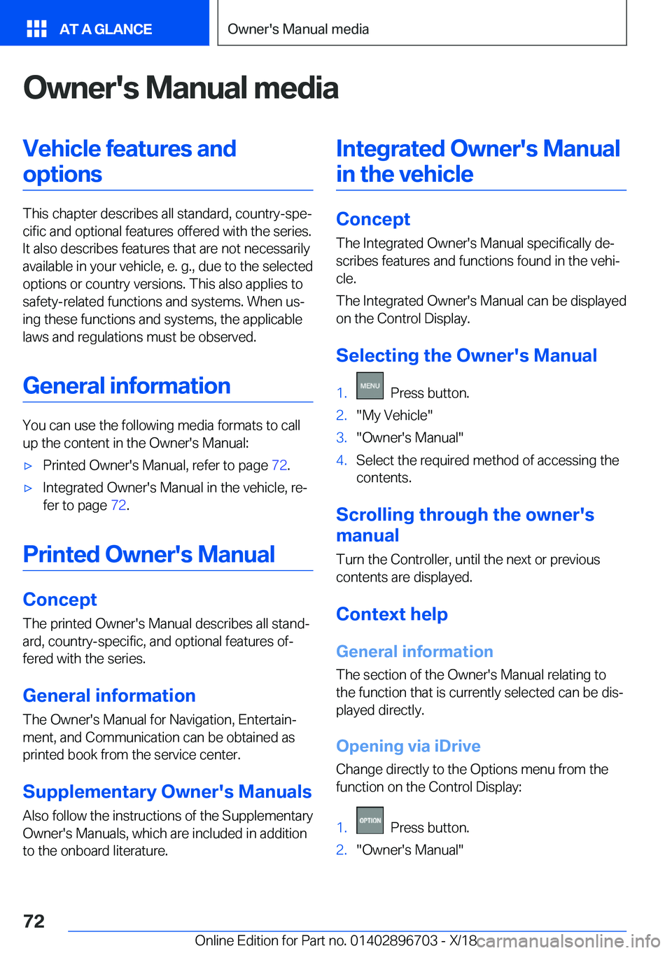 BMW X3 2019 Manual PDF �O�w�n�e�r�'�s��M�a�n�u�a�l��m�e�d�i�a�V�e�h�i�c�l�e��f�e�a�t�u�r�e�s��a�n�d�o�p�t�i�o�n�s
�T�h�i�s��c�h�a�p�t�e�r��d�e�s�c�r�i�b�e�s��a�l�l��s�t�a�n�d�a�r�d�,��c�o�u�n�t�r�y�-�s�p�ej�c�