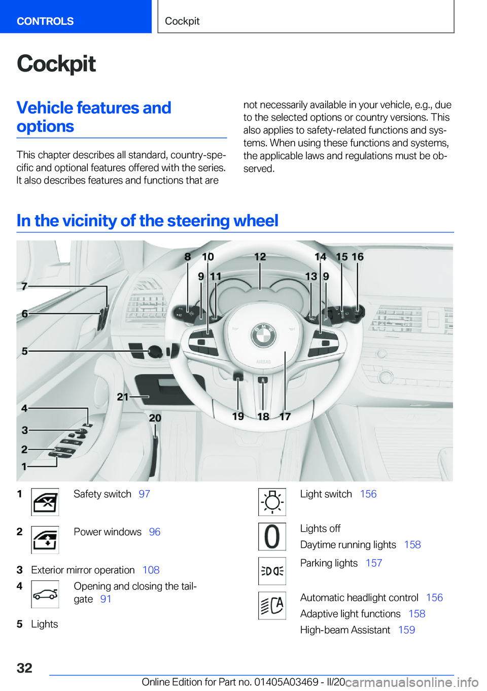 BMW X3 M 2021 Owners Guide �C�o�c�k�p�i�t�V�e�h�i�c�l�e��f�e�a�t�u�r�e�s��a�n�d�o�p�t�i�o�n�s
�T�h�i�s��c�h�a�p�t�e�r��d�e�s�c�r�i�b�e�s��a�l�l��s�t�a�n�d�a�r�d�,��c�o�u�n�t�r�y�-�s�p�e#j�c�i�f�i�c��a�n�d��o�p�t�i�o�n�