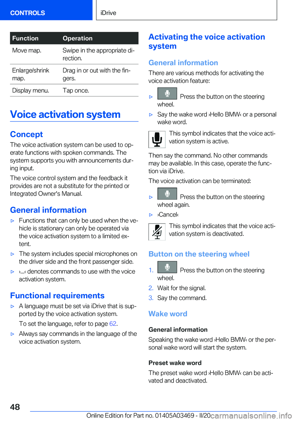 BMW X3 M 2021 Service Manual �F�u�n�c�t�i�o�n�O�p�e�r�a�t�i�o�n�M�o�v�e��m�a�p�.�S�w�i�p�e��i�n��t�h�e��a�p�p�r�o�p�r�i�a�t�e��d�i#j
�r�e�c�t�i�o�n�.�E�n�l�a�r�g�e�/�s�h�r�i�n�k
�m�a�p�.�D�r�a�g��i�n��o�r��o�u�t��w�i�t�h