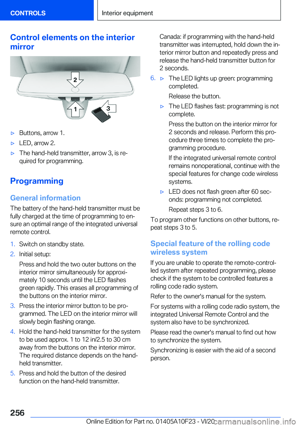 BMW X3 PLUG-IN HYBRID 2021  Owners Manual �C�o�n�t�r�o�l��e�l�e�m�e�n�t�s��o�n��t�h�e��i�n�t�e�r�i�o�r
�m�i�r�r�o�r'x�B�u�t�t�o�n�s�,��a�r�r�o�w��1�.'x�L�E�D�,��a�r�r�o�w��2�.'x�T�h�e��h�a�n�d�-�h�e�l�d��t�r�a�n�s�m�i�t�