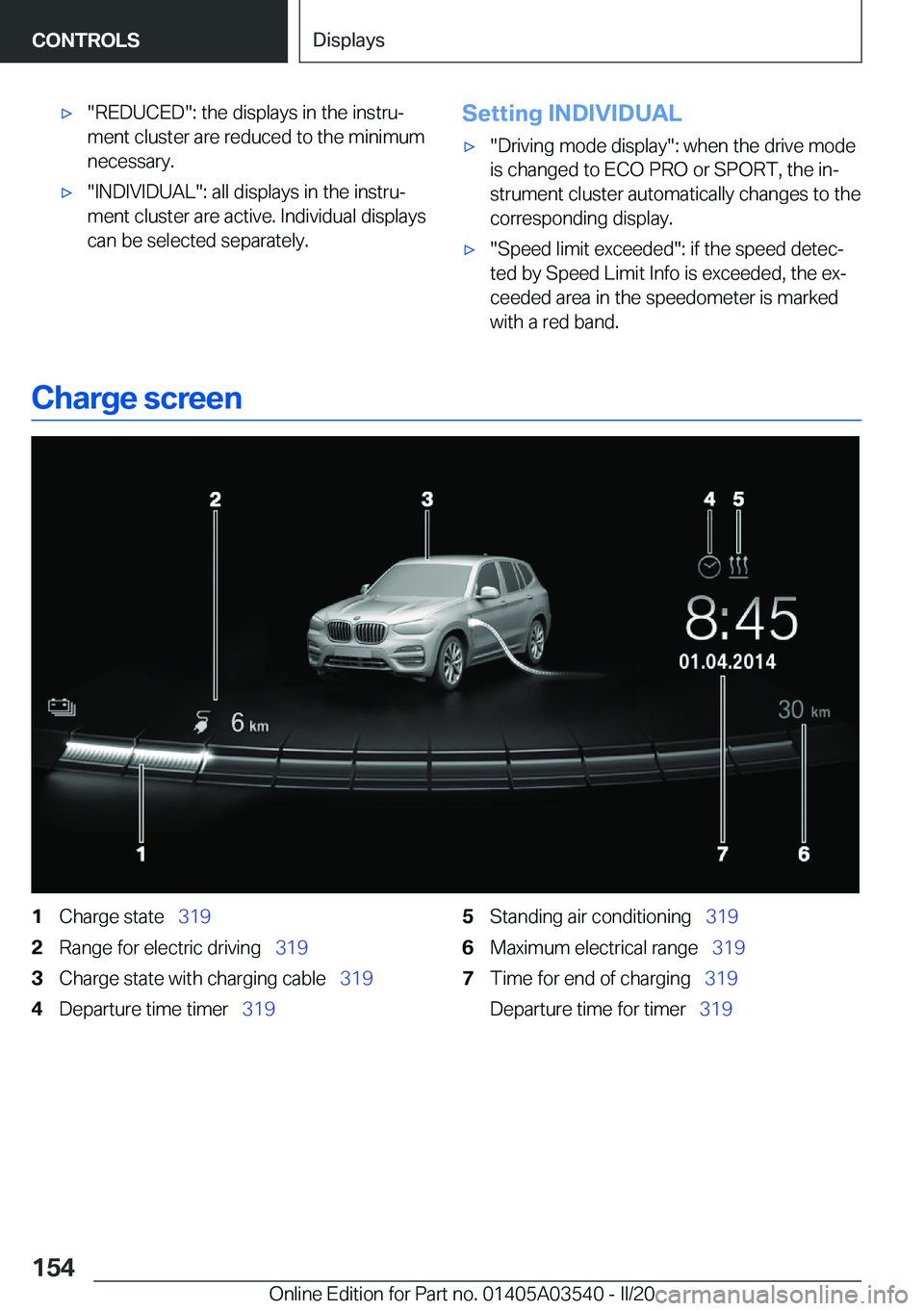 BMW X3 PLUG-IN HYBRID 2020  Owners Manual 'x��R�E�D�U�C�E�D��:��t�h�e��d�i�s�p�l�a�y�s��i�n��t�h�e��i�n�s�t�r�uj�m�e�n�t��c�l�u�s�t�e�r��a�r�e��r�e�d�u�c�e�d��t�o��t�h�e��m�i�n�i�m�u�m
�n�e�c�e�s�s�a�r�y�.'x��I�N�D�I�V�