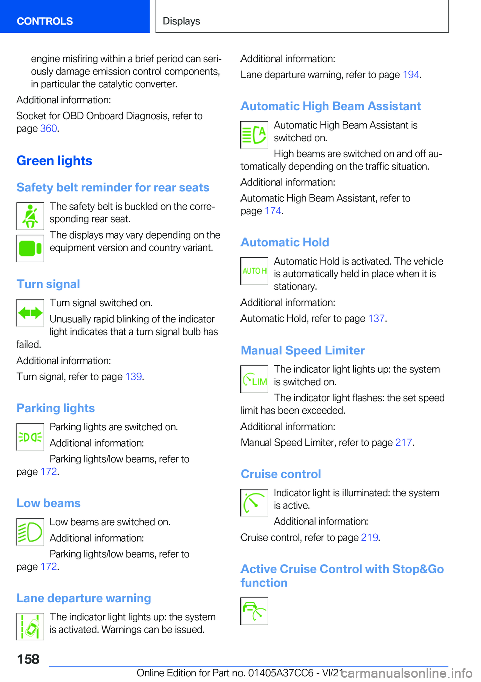 BMW X4 2022  Owners Manual �e�n�g�i�n�e��m�i�s�f�i�r�i�n�g��w�i�t�h�i�n��a��b�r�i�e�f��p�e�r�i�o�d��c�a�n��s�e�r�i#j
�o�u�s�l�y��d�a�m�a�g�e��e�m�i�s�s�i�o�n��c�o�n�t�r�o�l��c�o�m�p�o�n�e�n�t�s�, �i�n��p�a�r�t�i�c�u