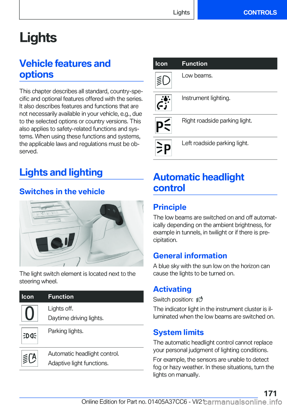 BMW X4 2022  Owners Manual �L�i�g�h�t�s�V�e�h�i�c�l�e��f�e�a�t�u�r�e�s��a�n�d�o�p�t�i�o�n�s
�T�h�i�s��c�h�a�p�t�e�r��d�e�s�c�r�i�b�e�s��a�l�l��s�t�a�n�d�a�r�d�,��c�o�u�n�t�r�y�-�s�p�e#j�c�i�f�i�c��a�n�d��o�p�t�i�o�n�a�