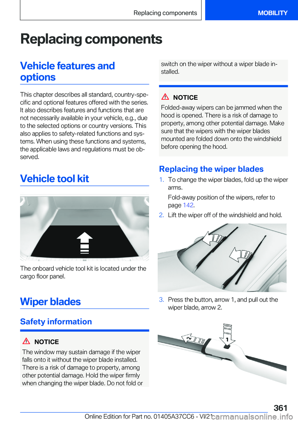 BMW X4 2022  Owners Manual �R�e�p�l�a�c�i�n�g��c�o�m�p�o�n�e�n�t�s�V�e�h�i�c�l�e��f�e�a�t�u�r�e�s��a�n�d�o�p�t�i�o�n�s
�T�h�i�s��c�h�a�p�t�e�r��d�e�s�c�r�i�b�e�s��a�l�l��s�t�a�n�d�a�r�d�,��c�o�u�n�t�r�y�-�s�p�e#j�c�i�f�