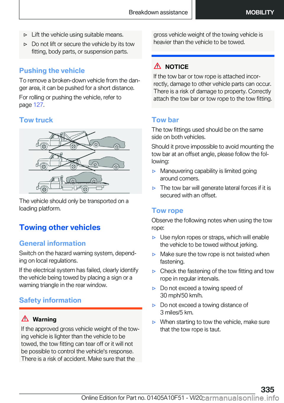 BMW X4 2021  Owners Manual 'x�L�i�f�t��t�h�e��v�e�h�i�c�l�e��u�s�i�n�g��s�u�i�t�a�b�l�e��m�e�a�n�s�.'x�D�o��n�o�t��l�i�f�t��o�r��s�e�c�u�r�e��t�h�e��v�e�h�i�c�l�e��b�y��i�t�s��t�o�w�f�i�t�t�i�n�g�,��b�o�d