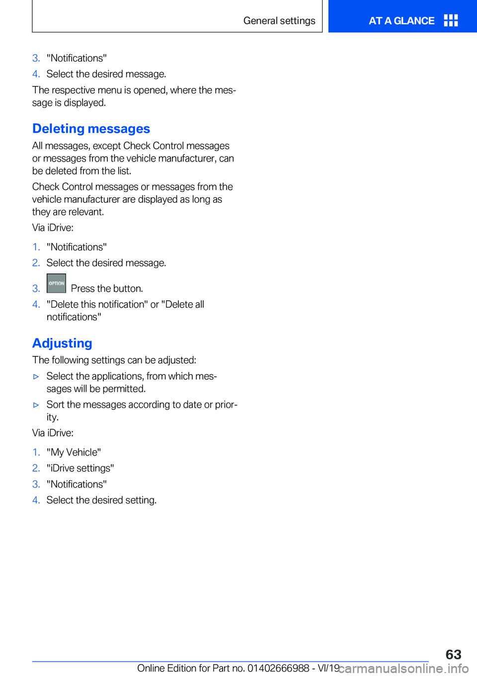 BMW X4 2020 Repair Manual �3�.��N�o�t�i�f�i�c�a�t�i�o�n�s��4�.�S�e�l�e�c�t��t�h�e��d�e�s�i�r�e�d��m�e�s�s�a�g�e�.
�T�h�e��r�e�s�p�e�c�t�i�v�e��m�e�n�u��i�s��o�p�e�n�e�d�,��w�h�e�r�e��t�h�e��m�e�sj
�s�a�g�e��i�s�