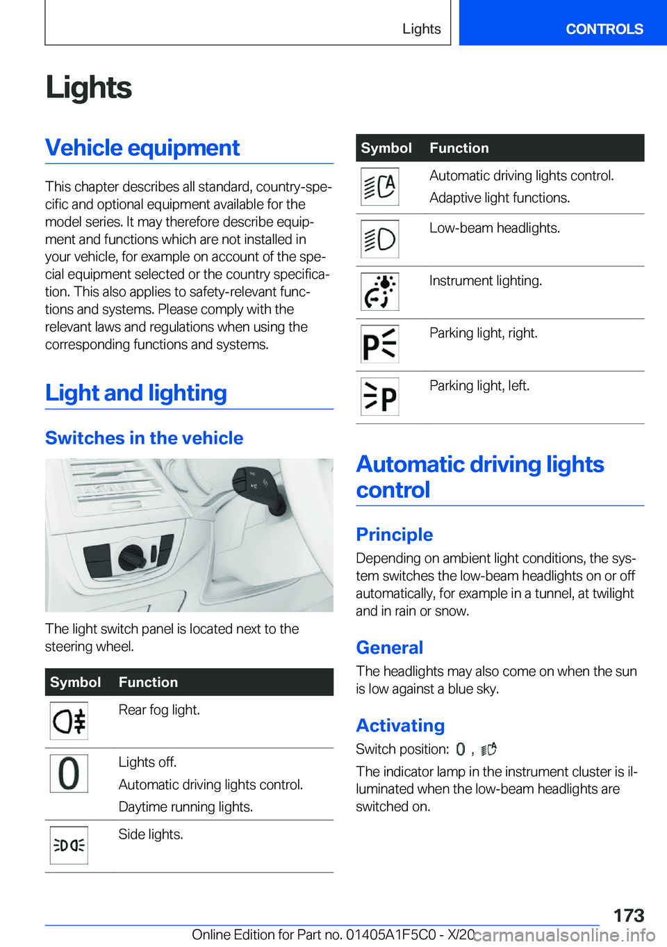 BMW X4 M 2021  Owners Manual �L�i�g�h�t�s�V�e�h�i�c�l�e��e�q�u�i�p�m�e�n�t
�T�h�i�s��c�h�a�p�t�e�r��d�e�s�c�r�i�b�e�s��a�l�l��s�t�a�n�d�a�r�d�,��c�o�u�n�t�r�y�-�s�p�ej�c�i�f�i�c��a�n�d��o�p�t�i�o�n�a�l��e�q�u�i�p�m�e�n�