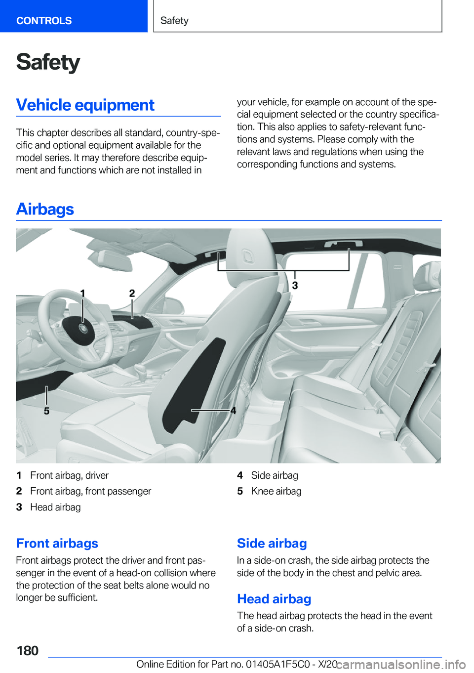 BMW X4 M 2021  Owners Manual �S�a�f�e�t�y�V�e�h�i�c�l�e��e�q�u�i�p�m�e�n�t
�T�h�i�s��c�h�a�p�t�e�r��d�e�s�c�r�i�b�e�s��a�l�l��s�t�a�n�d�a�r�d�,��c�o�u�n�t�r�y�-�s�p�ej�c�i�f�i�c��a�n�d��o�p�t�i�o�n�a�l��e�q�u�i�p�m�e�n�