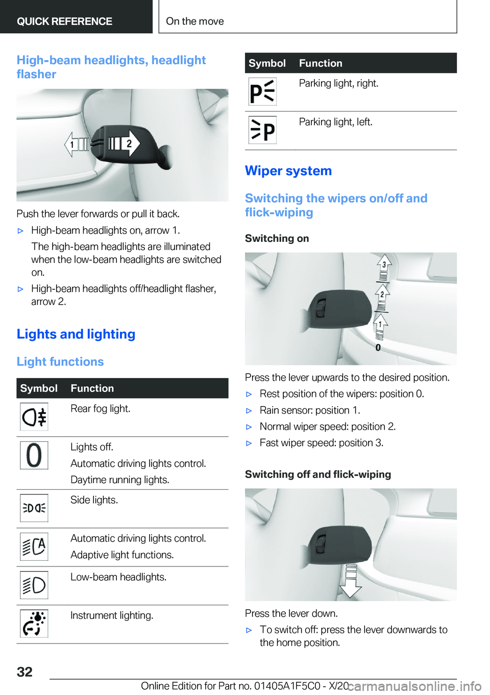 BMW X4 M 2021 Owners Guide �H�i�g�h�-�b�e�a�m��h�e�a�d�l�i�g�h�t�s�,��h�e�a�d�l�i�g�h�t
�f�l�a�s�h�e�r
�P�u�s�h��t�h�e��l�e�v�e�r��f�o�r�w�a�r�d�s��o�r��p�u�l�l��i�t��b�a�c�k�.
'x�H�i�g�h�-�b�e�a�m��h�e�a�d�l�i�g�