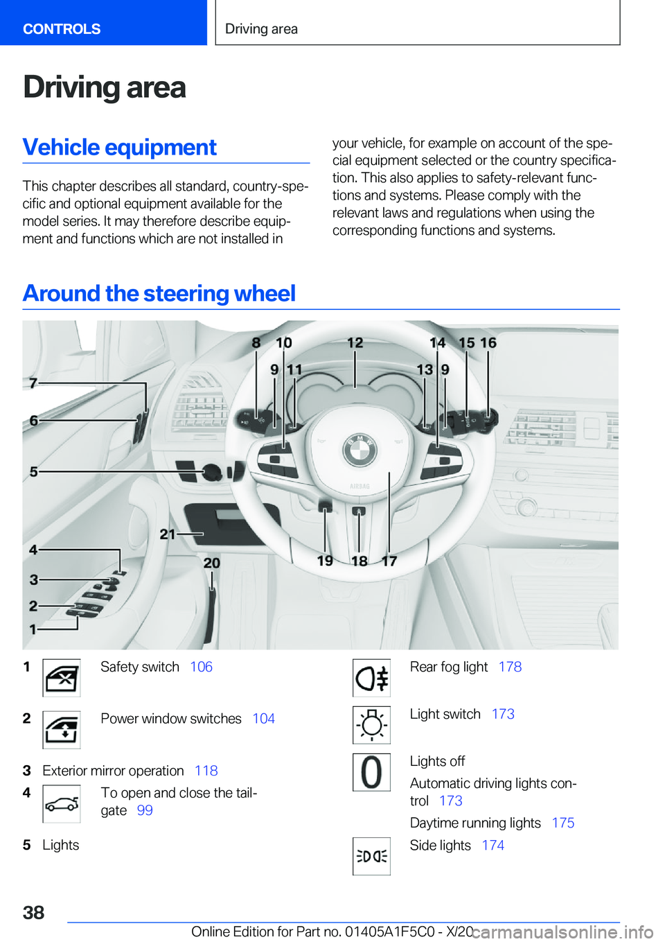 BMW X4 M 2021 Owners Guide �D�r�i�v�i�n�g��a�r�e�a�V�e�h�i�c�l�e��e�q�u�i�p�m�e�n�t
�T�h�i�s��c�h�a�p�t�e�r��d�e�s�c�r�i�b�e�s��a�l�l��s�t�a�n�d�a�r�d�,��c�o�u�n�t�r�y�-�s�p�ej�c�i�f�i�c��a�n�d��o�p�t�i�o�n�a�l��e�q�