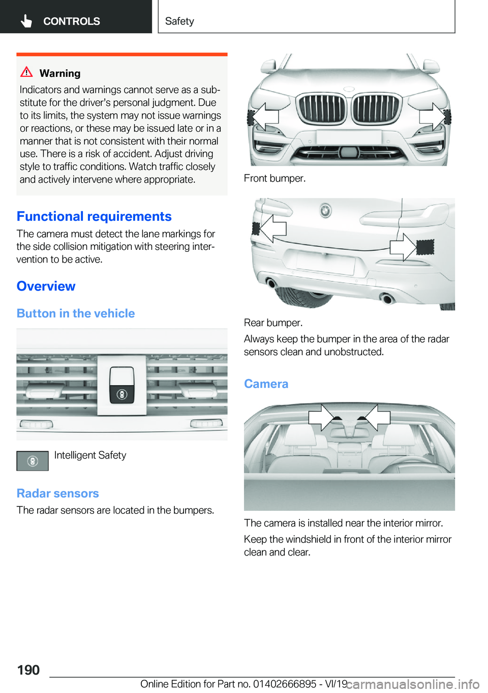 BMW X4 M 2020  Owners Manual �W�a�r�n�i�n�g
�I�n�d�i�c�a�t�o�r�s��a�n�d��w�a�r�n�i�n�g�s��c�a�n�n�o�t��s�e�r�v�e��a�s��a��s�u�bj
�s�t�i�t�u�t�e��f�o�r��t�h�e��d�r�i�v�e�rs�s��p�e�r�s�o�n�a�l��j�u�d�g�m�e�n�t�.��D�u