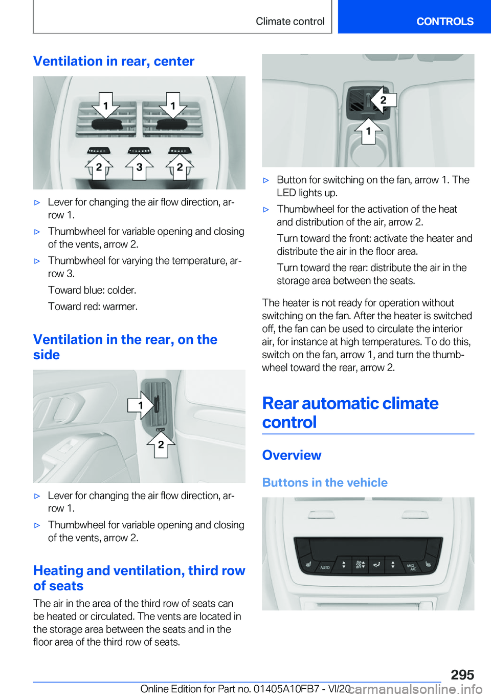 BMW X5 2021  Owners Manual �V�e�n�t�i�l�a�t�i�o�n��i�n��r�e�a�r�,��c�e�n�t�e�r'x�L�e�v�e�r��f�o�r��c�h�a�n�g�i�n�g��t�h�e��a�i�r��f�l�o�w��d�i�r�e�c�t�i�o�n�,��a�r#j
�r�o�w��1�.'x�T�h�u�m�b�w�h�e�e�l��f�o�r�