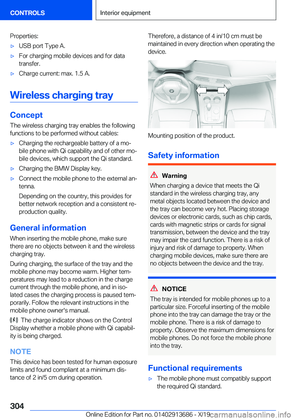 BMW X5 2020  Owners Manual �P�r�o�p�e�r�t�i�e�s�:'x�U�S�B��p�o�r�t��T�y�p�e��A�.'x�F�o�r��c�h�a�r�g�i�n�g��m�o�b�i�l�e��d�e�v�i�c�e�s��a�n�d��f�o�r��d�a�t�a�t�r�a�n�s�f�e�r�.'x�C�h�a�r�g�e��c�u�r�r�e�n�t�: