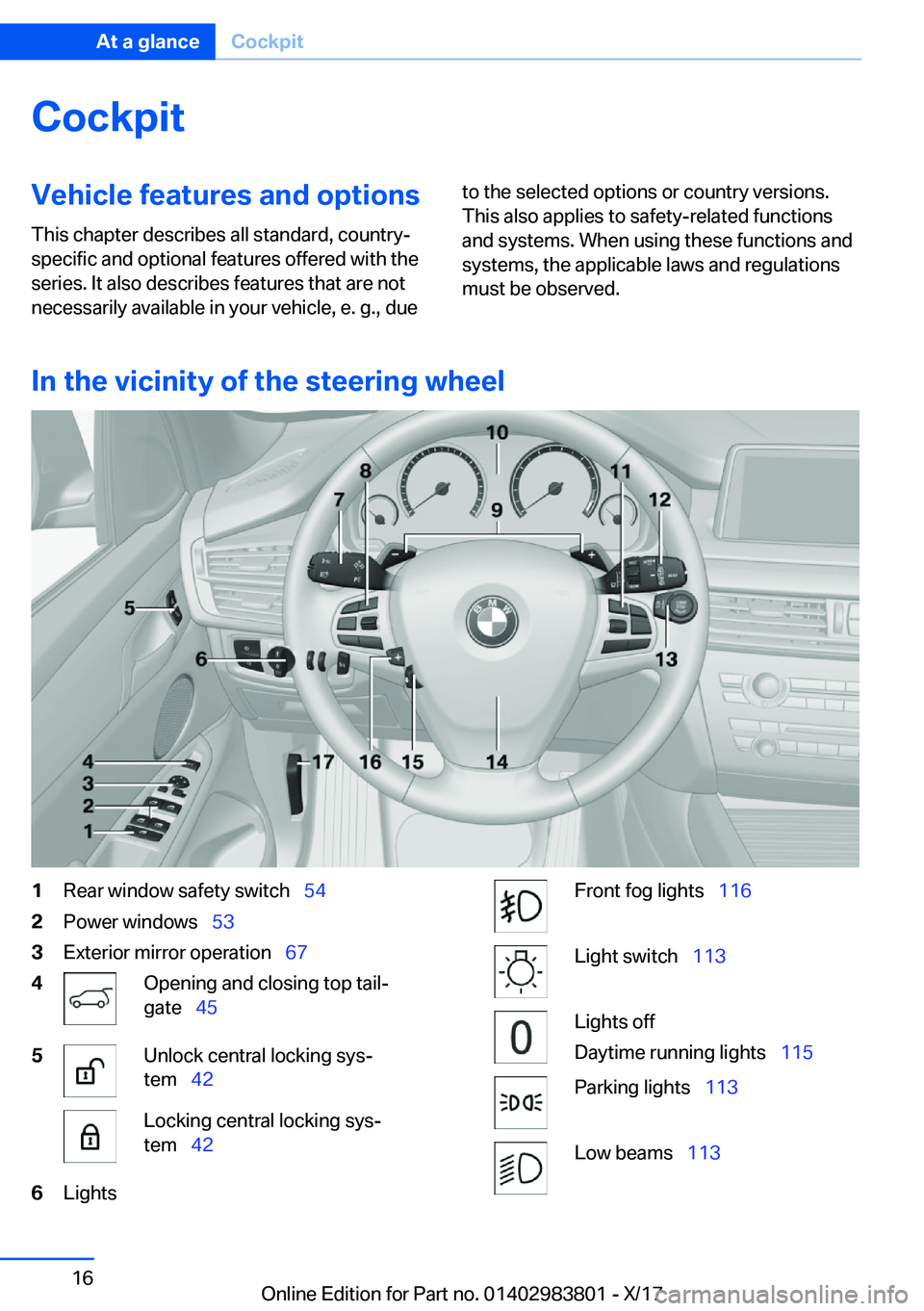 BMW X5 2018 User Guide �C�o�c�k�p�i�t�V�e�h�i�c�l�e��f�e�a�t�u�r�e�s��a�n�d��o�p�t�i�o�n�s
�T�h�i�s� �c�h�a�p�t�e�r� �d�e�s�c�r�i�b�e�s� �a�l�l� �s�t�a�n�d�a�r�d�,� �c�o�u�n�t�r�y�- �s�p�e�c�i�f�i�c� �a�n�d� �o�p�t�i�o�n