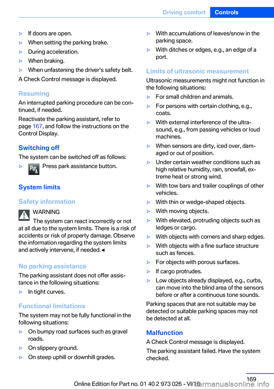 BMW X5 2017  Owners Manual 'y�I�f� �d�o�o�r�s� �a�r�e� �o�p�e�n�.'y�W�h�e�n� �s�e�t�t�i�n�g� �t�h�e� �p�a�r�k�i�n�g� �b�r�a�k�e�.'y�D�u�r�i�n�g� �a�c�c�e�l�e�r�a�t�i�o�n�.'y�W�h�e�n� �b�r�a�k�i�n�g�.'y�W�h�e