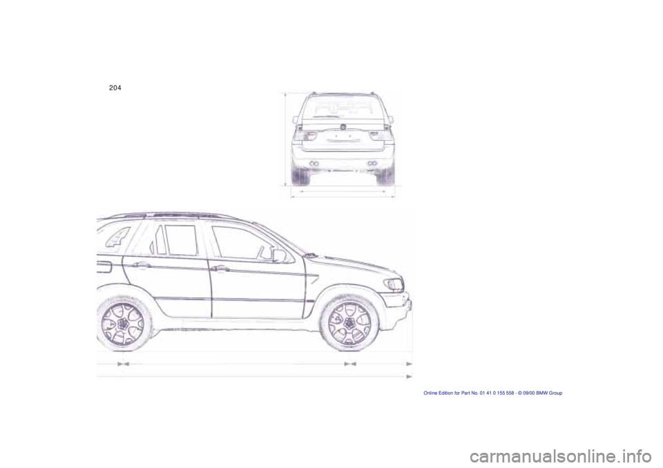 BMW X5 3.0I 2001  Owners Manual 204n 