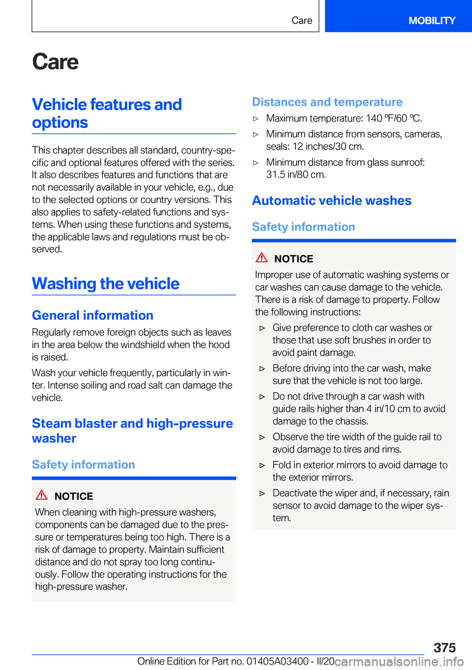 BMW X5M 2020  Owners Manual �C�a�r�e�V�e�h�i�c�l�e��f�e�a�t�u�r�e�s��a�n�d�o�p�t�i�o�n�s
�T�h�i�s��c�h�a�p�t�e�r��d�e�s�c�r�i�b�e�s��a�l�l��s�t�a�n�d�a�r�d�,��c�o�u�n�t�r�y�-�s�p�e#j�c�i�f�i�c��a�n�d��o�p�t�i�o�n�a�l��