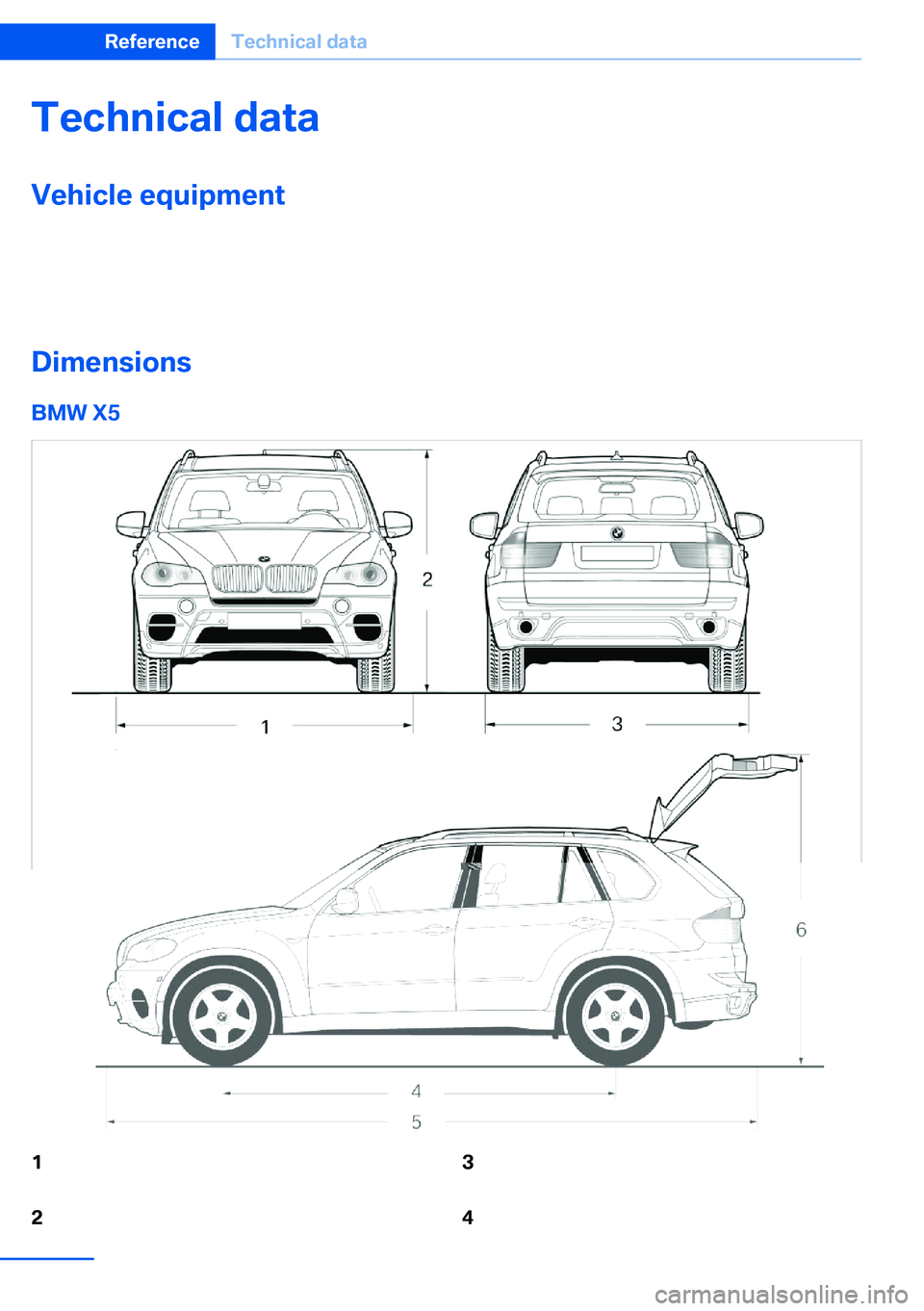 BMW X5 XDRIVE 35I SPORT ACTIVITY 2013 Owners Manual Technical dataVehicle equipment
This chapter describes all series equipment as
well as country-specific and special equipment
offered for this model series.Therefore, it alsodescribes equipment that m BMW X5 XDRIVE 35I SPORT ACTIVITY 2013 Owners Manual Technical dataVehicle equipment
This chapter describes all series equipment as
well as country-specific and special equipment
offered for this model series.Therefore, it alsodescribes equipment that m