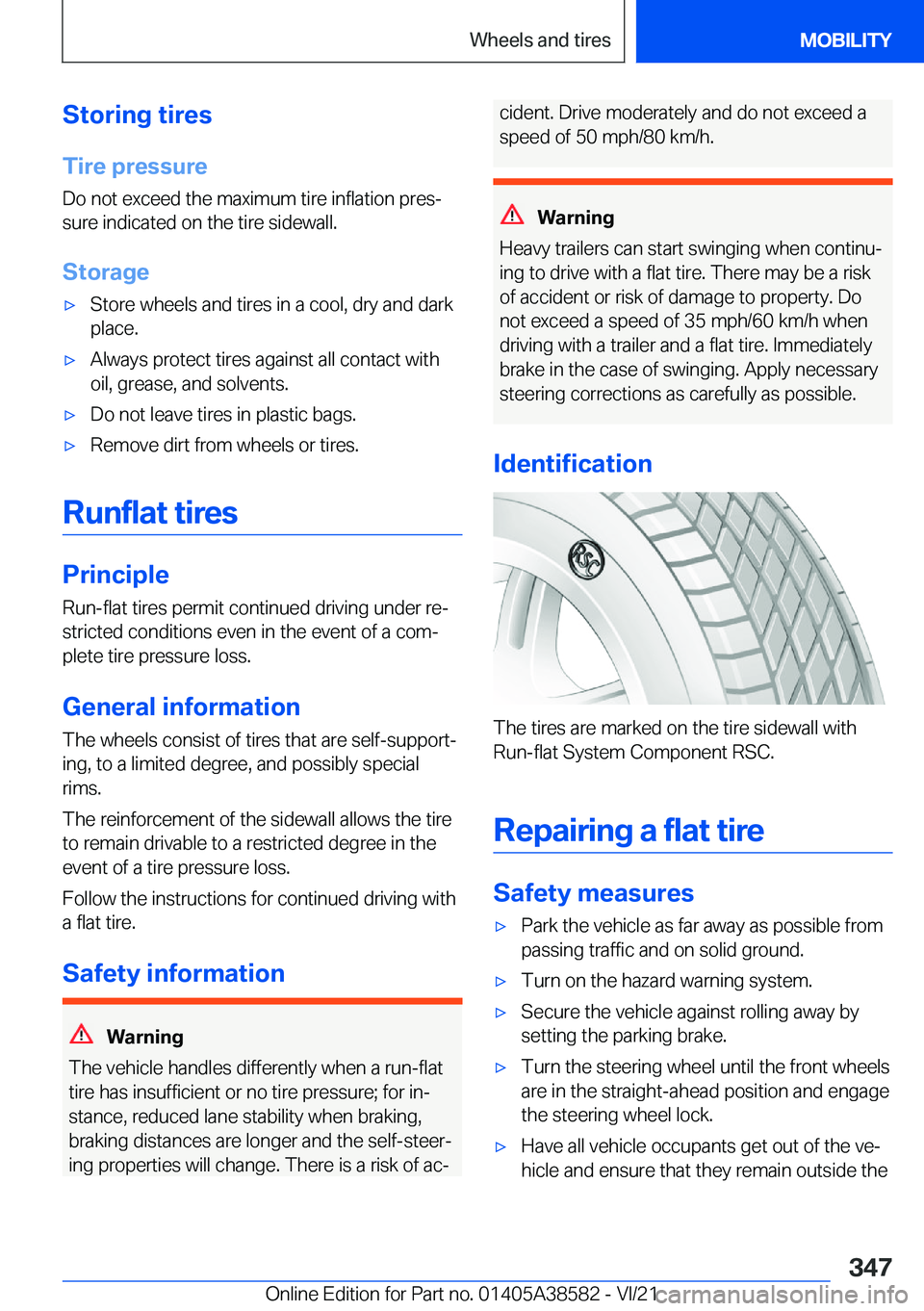 BMW X6 2022  Owners Manual �S�t�o�r�i�n�g��t�i�r�e�s
�T�i�r�e��p�r�e�s�s�u�r�e
�D�o��n�o�t��e�x�c�e�e�d��t�h�e��m�a�x�i�m�u�m��t�i�r�e��i�n�f�l�a�t�i�o�n��p�r�e�s#j
�s�u�r�e��i�n�d�i�c�a�t�e�d��o�n��t�h�e��t�i�r�e�