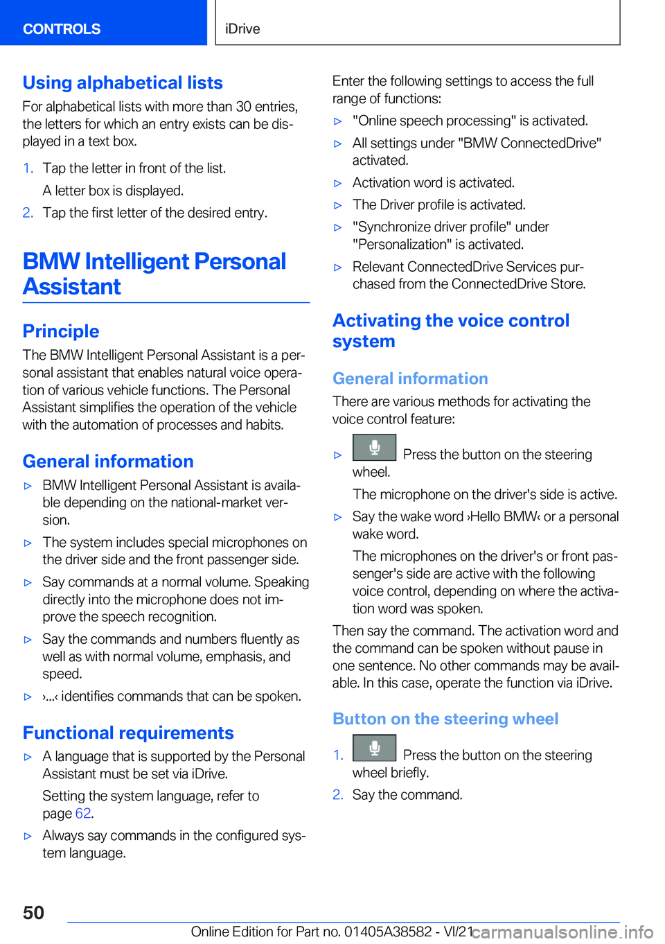 BMW X6 2022 Service Manual �U�s�i�n�g��a�l�p�h�a�b�e�t�i�c�a�l��l�i�s�t�s�F�o�r��a�l�p�h�a�b�e�t�i�c�a�l��l�i�s�t�s��w�i�t�h��m�o�r�e��t�h�a�n��3�0��e�n�t�r�i�e�s�,
�t�h�e��l�e�t�t�e�r�s��f�o�r��w�h�i�c�h��a�n��e�