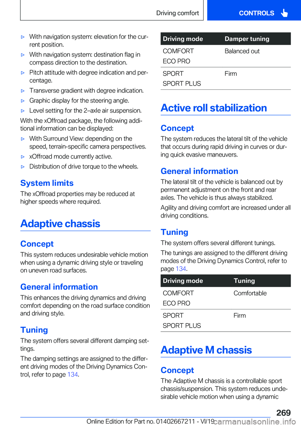 BMW X6 2020  Owners Manual 'x�W�i�t�h��n�a�v�i�g�a�t�i�o�n��s�y�s�t�e�m�:��e�l�e�v�a�t�i�o�n��f�o�r��t�h�e��c�u�rj�r�e�n�t��p�o�s�i�t�i�o�n�.'x�W�i�t�h��n�a�v�i�g�a�t�i�o�n��s�y�s�t�e�m�:��d�e�s�t�i�n�a�t�i�o