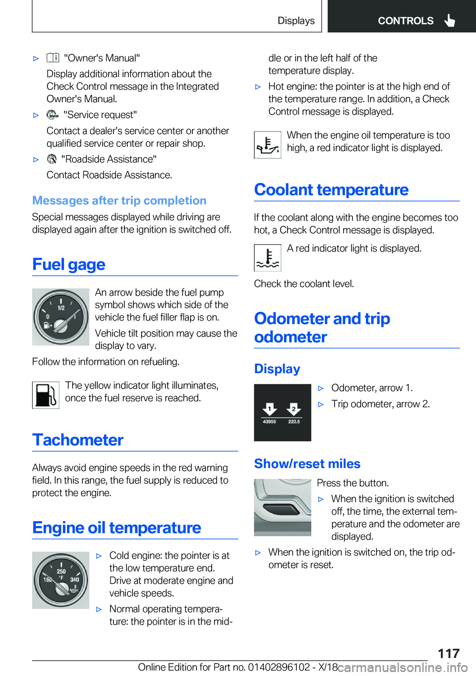 BMW X6 2019  Owners Manual 'x����O�w�n�e�r�'�s��M�a�n�u�a�l�
�D�i�s�p�l�a�y��a�d�d�i�t�i�o�n�a�l��i�n�f�o�r�m�a�t�i�o�n��a�b�o�u�t��t�h�e
�C�h�e�c�k��C�o�n�t�r�o�l��m�e�s�s�a�g�e��i�n��t�h�e��I�n�t�e�g�r�a