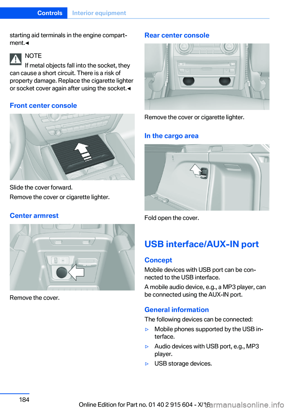BMW X6 2017  Owners Manual �s�t�a�r�t�i�n�g� �a�i�d� �t�e�r�m�i�n�a�l�s� �i�n� �t�h�e� �e�n�g�i�n�e� �c�o�m�p�a�r�tj
�m�e�n�t�.'