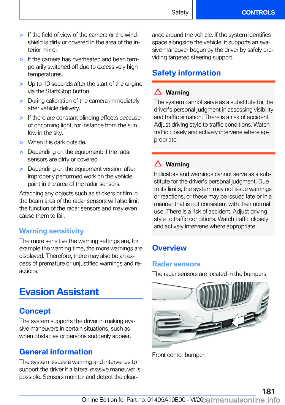 BMW X6 M 2021  Owners Manual 'x�I�f��t�h�e��f�i�e�l�d��o�f��v�i�e�w��o�f��t�h�e��c�a�m�e�r�a��o�r��t�h�e��w�i�n�d#j�s�h�i�e�l�d��i�s��d�i�r�t�y��o�r��c�o�v�e�r�e�d��i�n��t�h�e��a�r�e�a��o�f��t�h�e��i�n#j
�