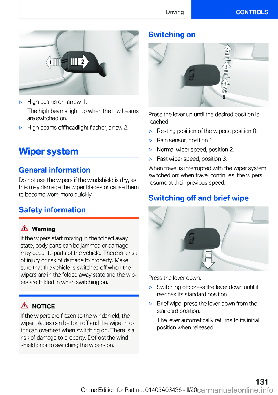 BMW X6 M 2020  Owners Manual 'x�H�i�g�h��b�e�a�m�s��o�n�,��a�r�r�o�w��1�.
�T�h�e��h�i�g�h��b�e�a�m�s��l�i�g�h�t��u�p��w�h�e�n��t�h�e��l�o�w��b�e�a�m�s
�a�r�e��s�w�i�t�c�h�e�d��o�n�.'x�H�i�g�h��b�e�a�m�s��o