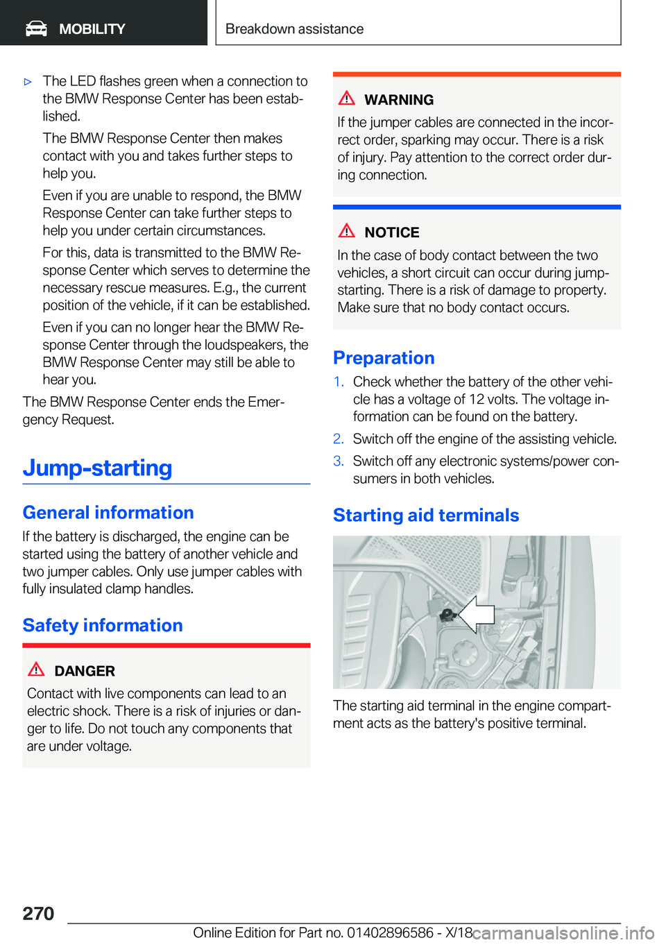 BMW X6 M 2019  Owners Manual 'x�T�h�e��L�E�D��f�l�a�s�h�e�s��g�r�e�e�n��w�h�e�n��a��c�o�n�n�e�c�t�i�o�n��t�o
�t�h�e��B�M�W��R�e�s�p�o�n�s�e��C�e�n�t�e�r��h�a�s��b�e�e�n��e�s�t�a�bj
�l�i�s�h�e�d�.
�T�h�e��B�M�W�
