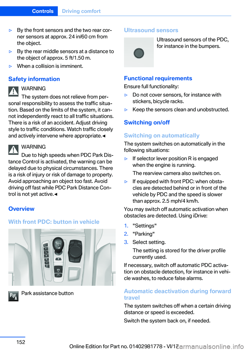 BMW X6 M 2018  Owners Manual 'y�B�y� �t�h�e� �f�r�o�n�t� �s�e�n�s�o�r�s� �a�n�d� �t�h�e� �t�w�o� �r�e�a�r� �c�o�rj
�n�e�r� �s�e�n�s�o�r�s� �a�t� �a�p�p�r�o�x�.� �2�4� �i�n�/�6�0� �c�m� �f�r�o�m
�t�h�e� �o�b�j�e�c�t�.'y�B