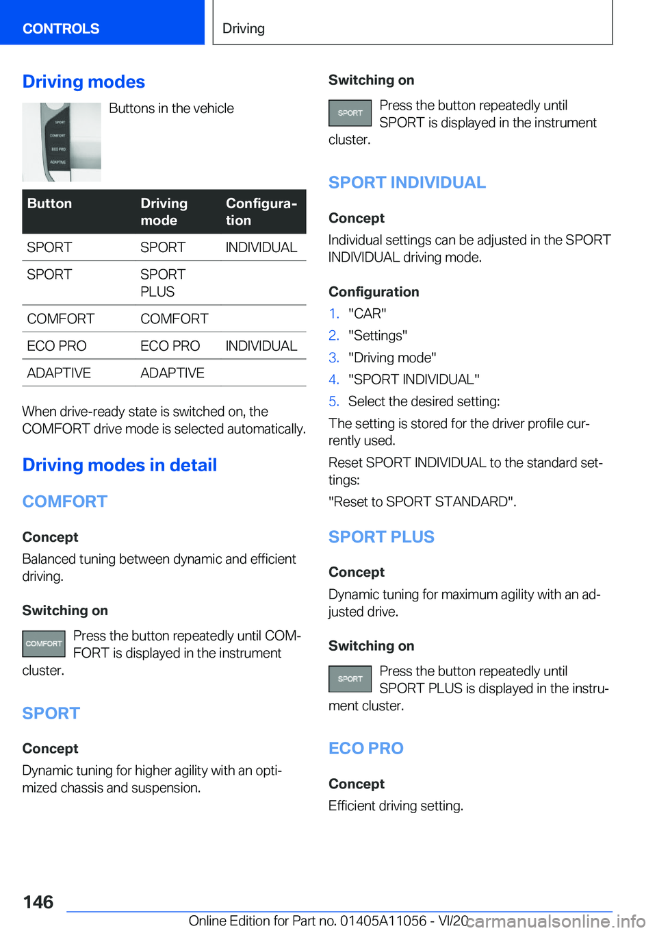 BMW X7 2021  Owners Manual �D�r�i�v�i�n�g��m�o�d�e�s�B�u�t�t�o�n�s��i�n��t�h�e��v�e�h�i�c�l�e�B�u�t�t�o�n�D�r�i�v�i�n�g
�m�o�d�e�C�o�n�f�i�g�u�r�aj
�t�i�o�n�S�P�O�R�T�S�P�O�R�T�I�N�D�I�V�I�D�U�A�L�S�P�O�R�T�S�P�O�R�T
�P�L�