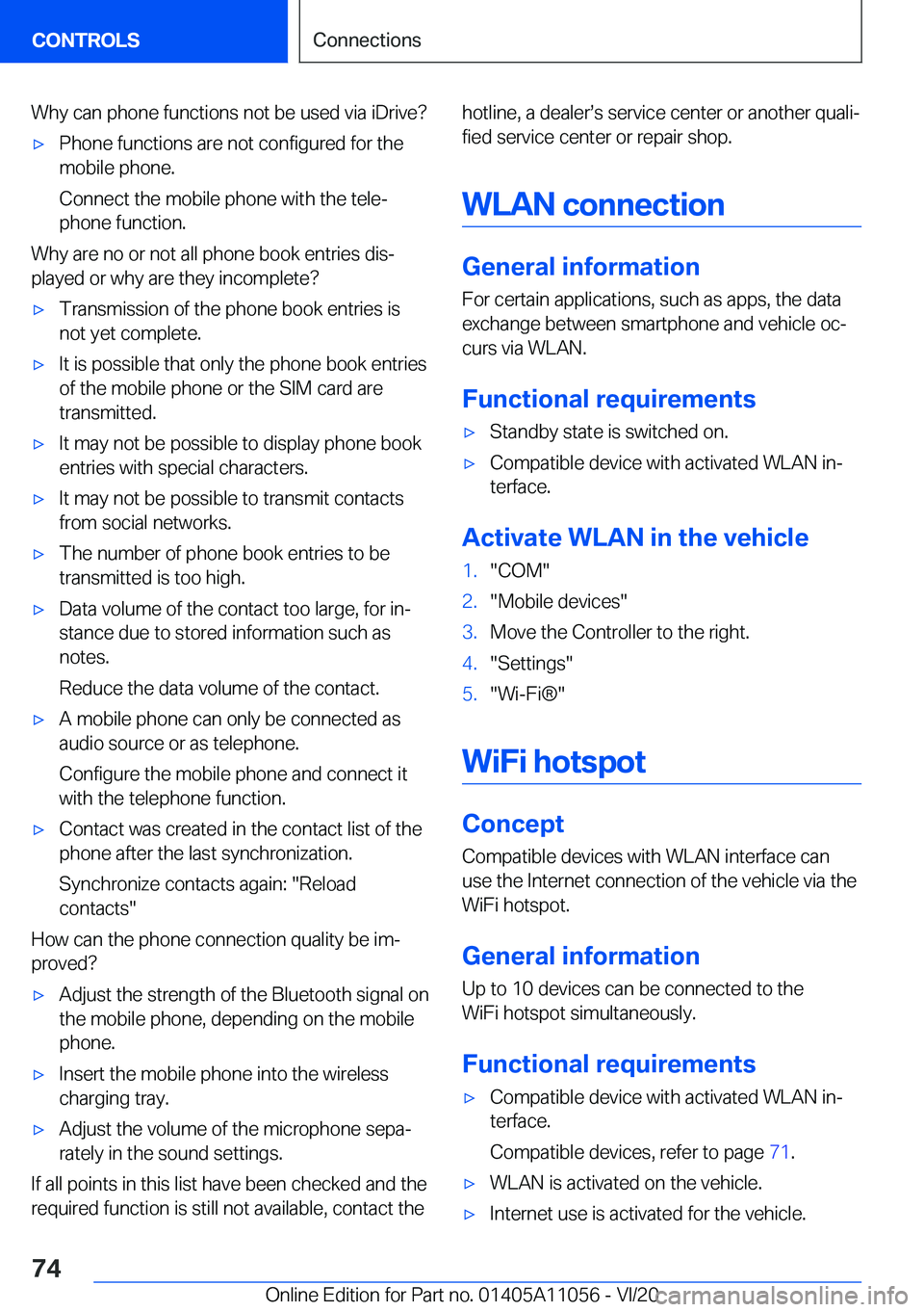 BMW X7 2021 Manual PDF �W�h�y��c�a�n��p�h�o�n�e��f�u�n�c�t�i�o�n�s��n�o�t��b�e��u�s�e�d��v�i�a��i�D�r�i�v�e� 'x�P�h�o�n�e��f�u�n�c�t�i�o�n�s��a�r�e��n�o�t��c�o�n�f�i�g�u�r�e�d��f�o�r��t�h�e
�m�o�b�i�l�e��