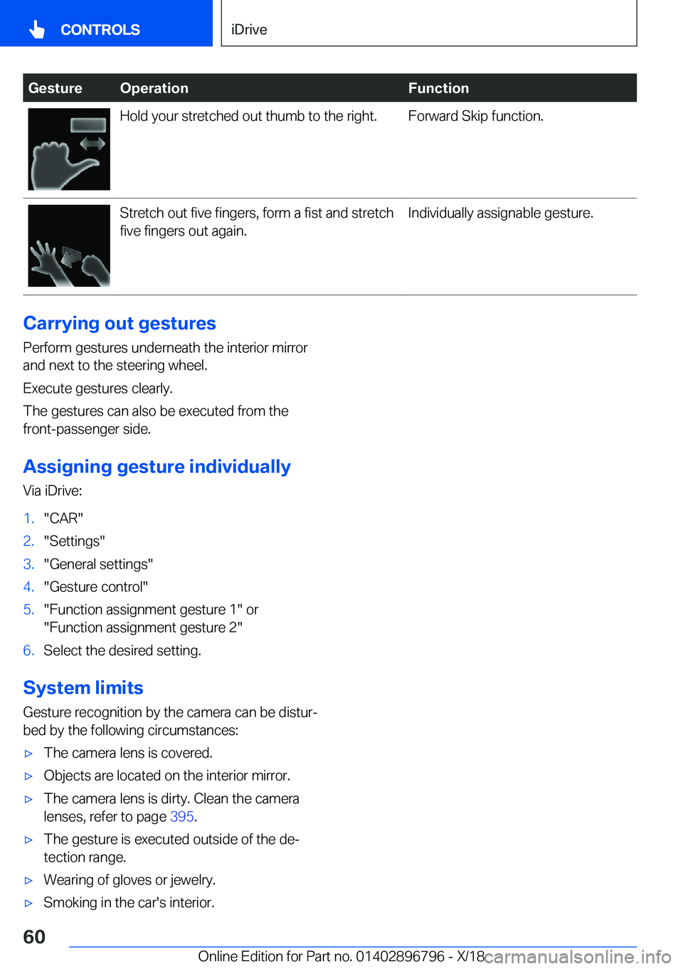 BMW X7 2019 Workshop Manual �G�e�s�t�u�r�e�O�p�e�r�a�t�i�o�n�F�u�n�c�t�i�o�n�H�o�l�d��y�o�u�r��s�t�r�e�t�c�h�e�d��o�u�t��t�h�u�m�b��t�o��t�h�e��r�i�g�h�t�.�F�o�r�w�a�r�d��S�k�i�p��f�u�n�c�t�i�o�n�.�S�t�r�e�t�c�h��o�u�t