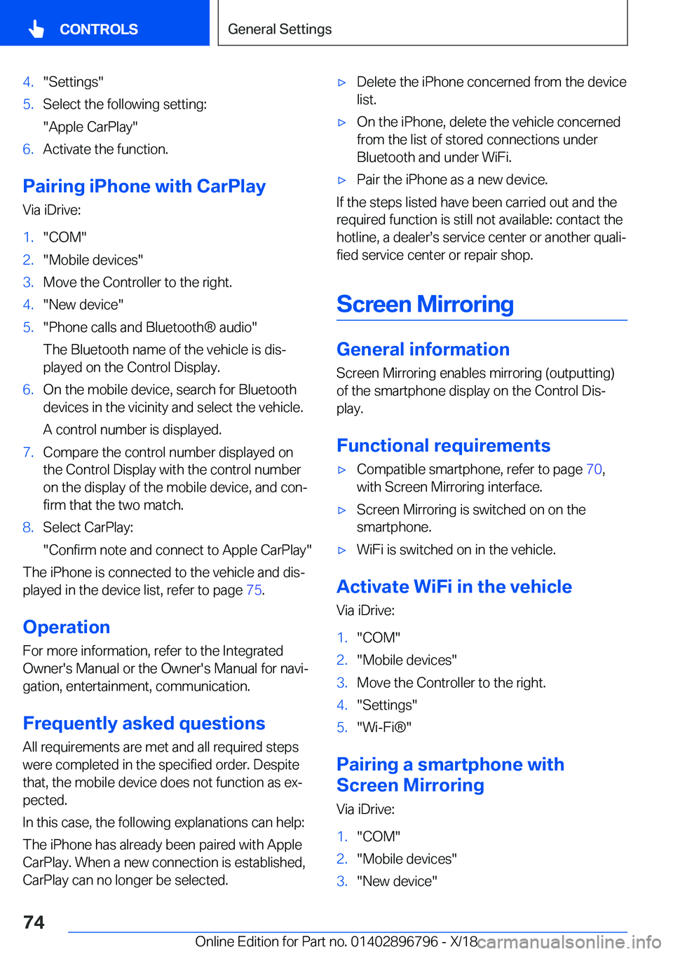 BMW X7 2019 Manual PDF �4�.��S�e�t�t�i�n�g�s��5�.�S�e�l�e�c�t��t�h�e��f�o�l�l�o�w�i�n�g��s�e�t�t�i�n�g�:
��A�p�p�l�e��C�a�r�P�l�a�y��6�.�A�c�t�i�v�a�t�e��t�h�e��f�u�n�c�t�i�o�n�.
�P�a�i�r�i�n�g��i�P�h�o�n�e��w�i