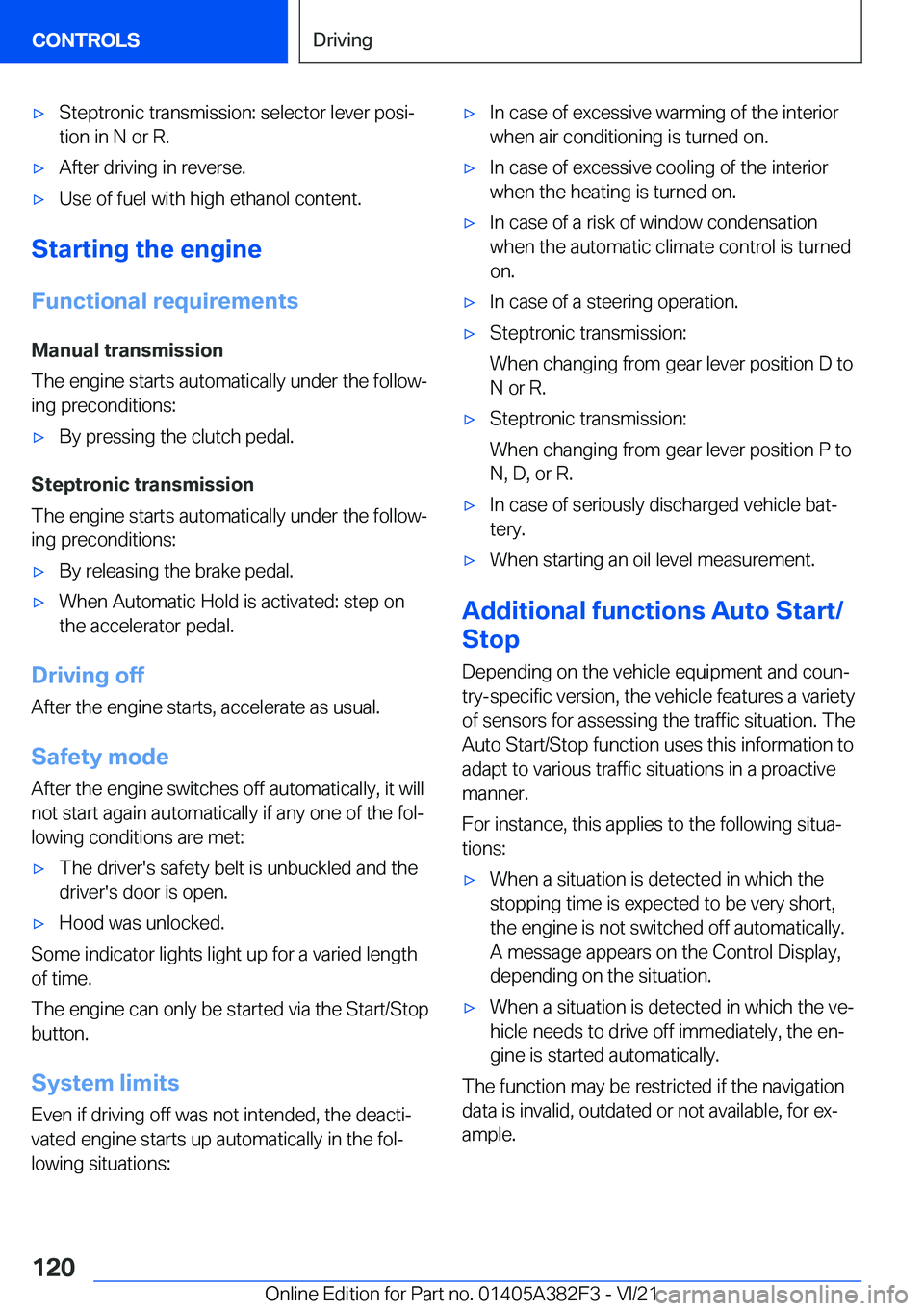 BMW Z4 2022  Owners Manual 'x�S�t�e�p�t�r�o�n�i�c��t�r�a�n�s�m�i�s�s�i�o�n�:��s�e�l�e�c�t�o�r��l�e�v�e�r��p�o�s�i#j�t�i�o�n��i�n��N��o�r��R�.'x�A�f�t�e�r��d�r�i�v�i�n�g��i�n��r�e�v�e�r�s�e�.'x�U�s�e��o�f