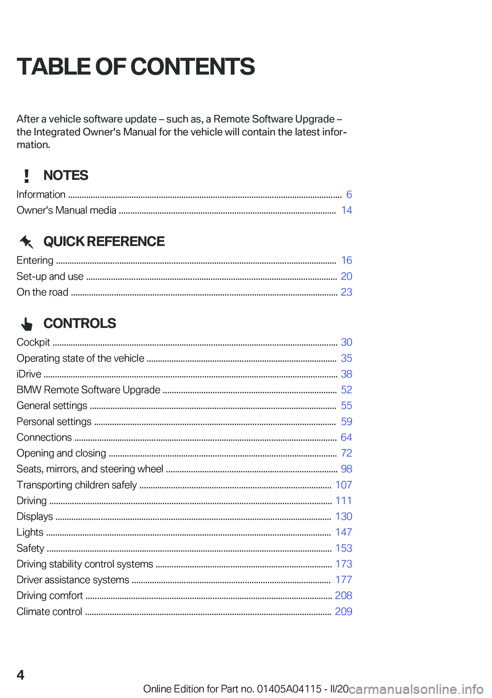 BMW Z4 2020  Owners Manual �T�A�B�L�E��O�F��C�O�N�T�E�N�T�S�A�f�t�e�r��a��v�e�h�i�c�l�e��s�o�f�t�w�a�r�e��u�p�d�a�t�e�m��s�u�c�h��a�s�,��a��R�e�m�o�t�e��S�o�f�t�w�a�r�e��U�p�g�r�a�d�e�m
�t�h�e��*�n�t�e�g�r�a�t�