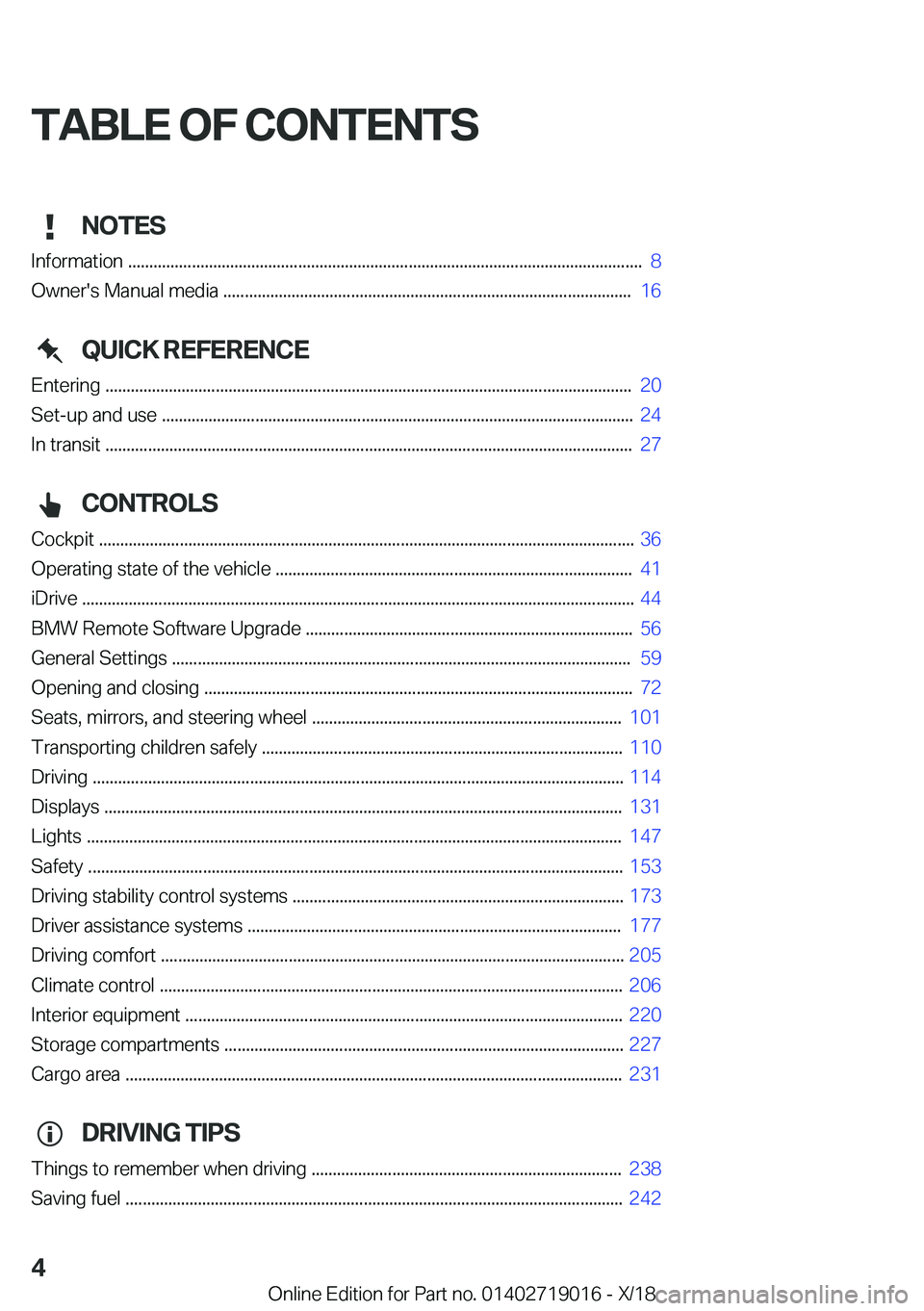 BMW Z4 2019  Owners Manual �T�A�B�L�E��O�F��C�O�N�T�E�N�T�S�N�O�T�E�S
�I�n�f�o�r�m�a�t�i�o�n��.�.�.�.�.�.�.�.�.�.�.�.�.�.�.�.�.�.�.�.�.�.�.�.�.�.�.�.�.�.�.�.�.�.�.�.�.�.�.�.�.�.�.�.�.�.�.�.�.�.�.�.�.�.�.�.�.�.�.�.�.�.�.�.�.�